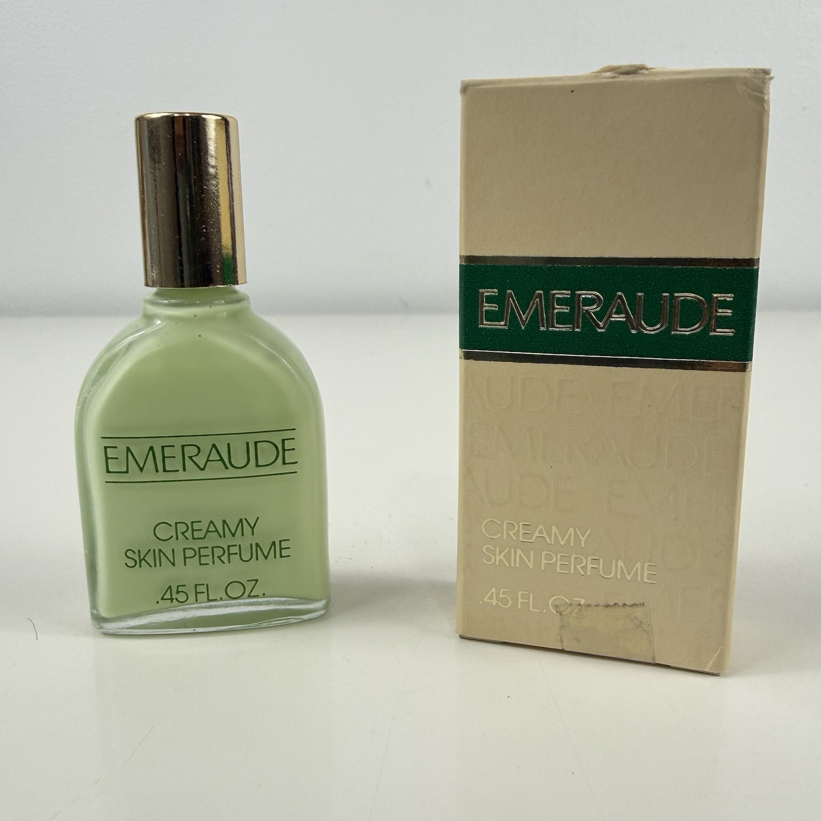 Vtg COTY Emeraude Creamy Skin Perfume Mini Novelty 0.45 oz COLLECTIBLE NIB