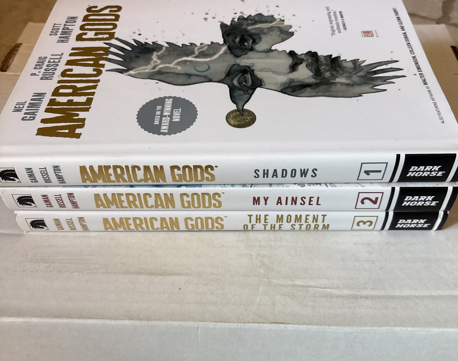 American Gods Vol 1-3 Hardcover Dark Horse Comics - VERY GOOD