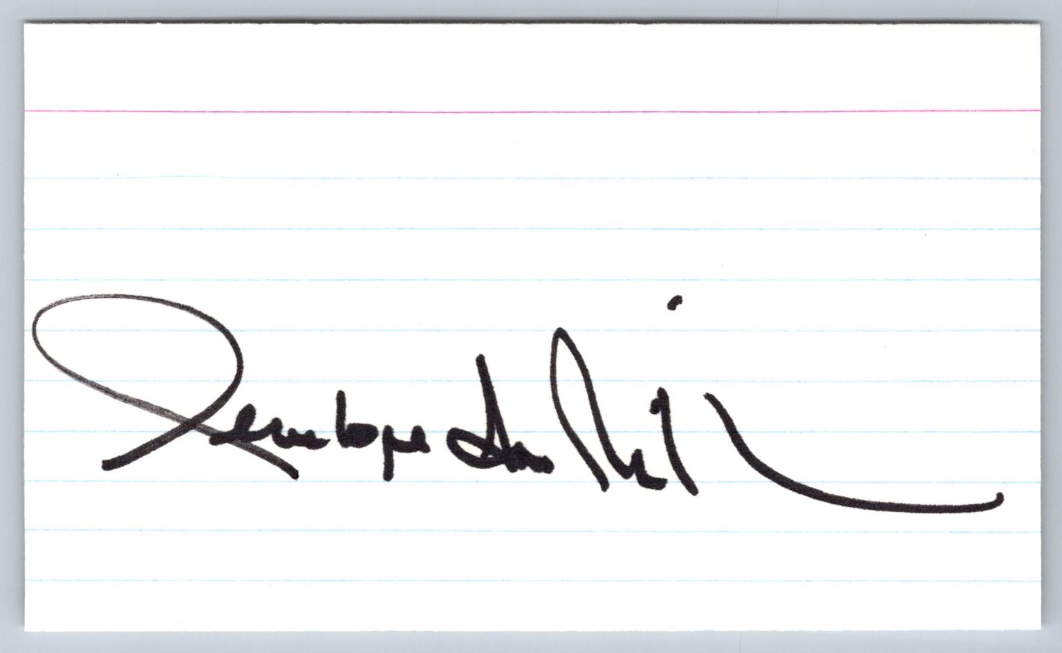 Penelope Ann Miller Autograph Signed Index Card Actress Penelope Ann Miller Autograph Signed Index Card Actress