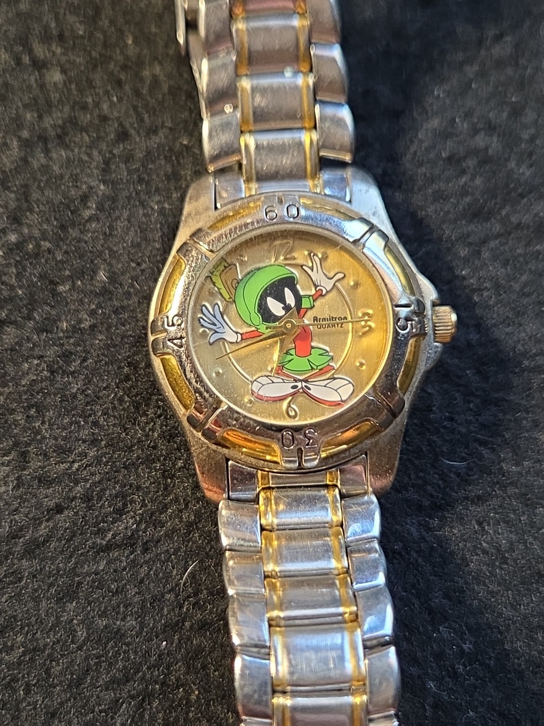 Marvin The Martian Armitron Looney Tunes Stainless Steel Watch 1996 Rare VTG WB Marvin The Martian Armitron Looney Tunes Stainless Steel Watch 1996 Rare VTG WB