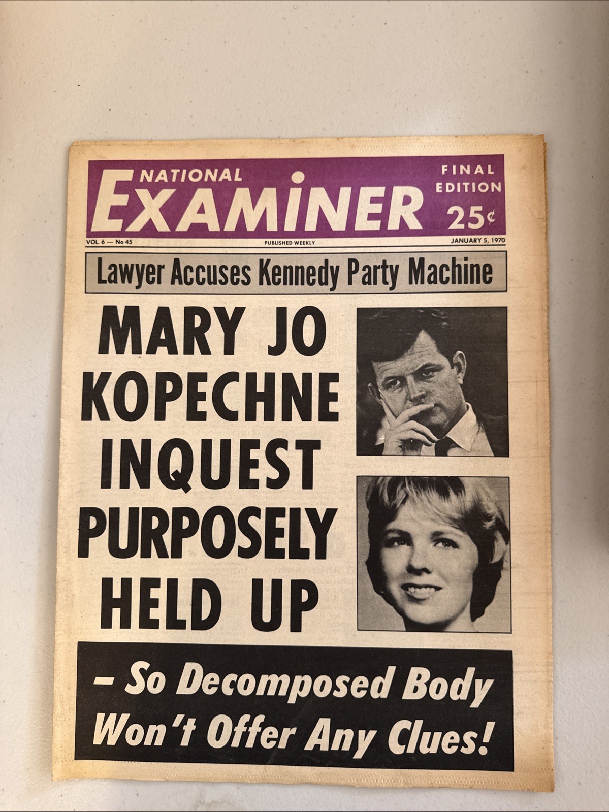 1970 Sept 14th National Examiner Newspaper, Man Becomes Old Overnight (VRN10B