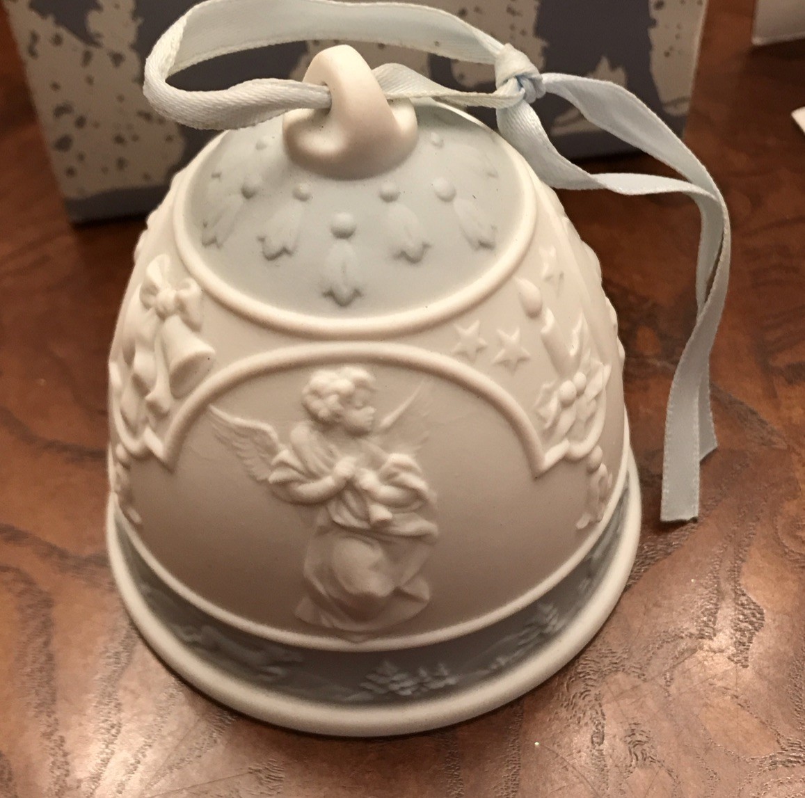 Vintage 1994 Lladro Annual Christmas Bell Bisque Porcelain Ornament Spain