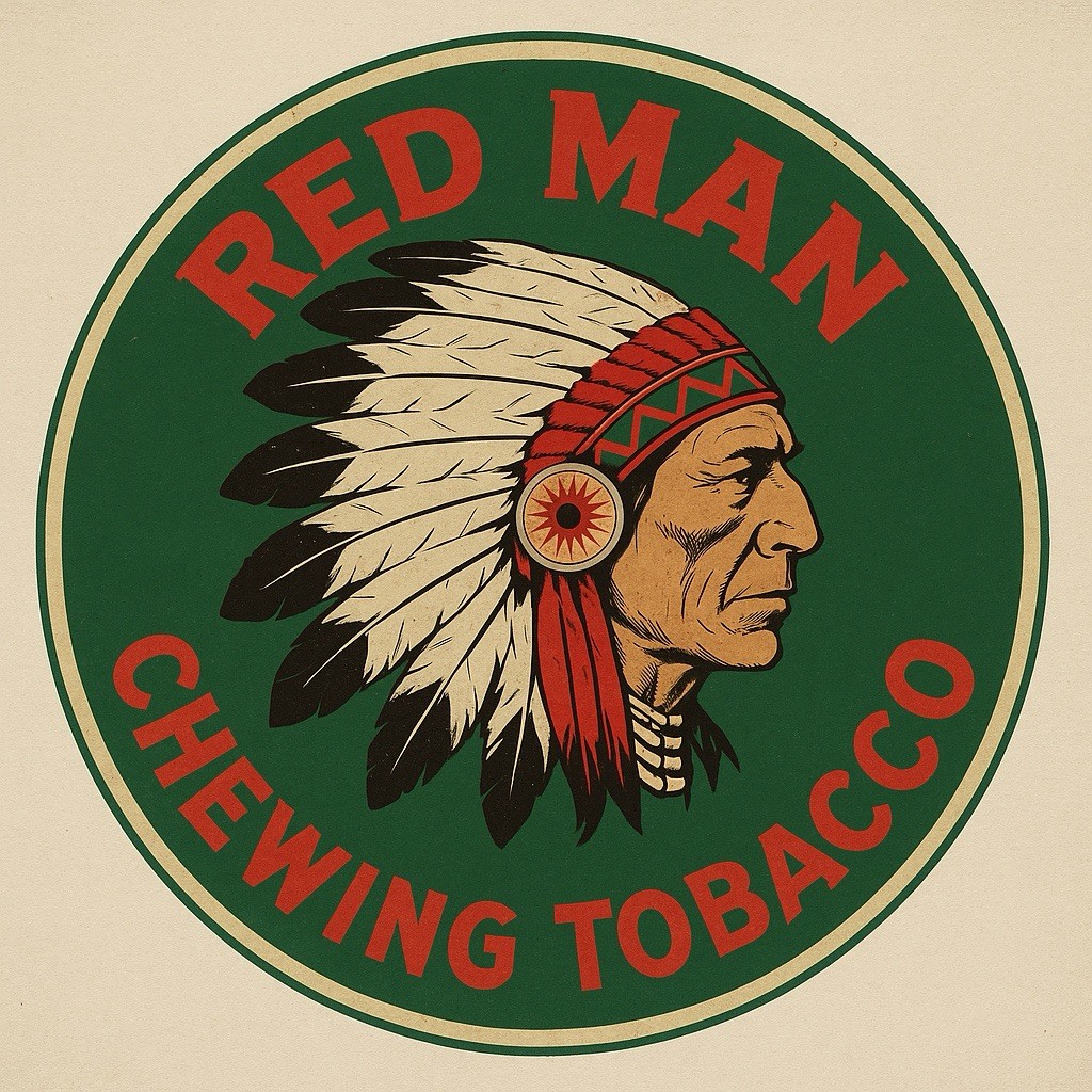 HI GLOSS Red Man Chewing Tobacco With Indian Vintage Style Metal Sign HI GLOSS Red Man Chewing Tobacco With Indian Vintage Style Metal Sign