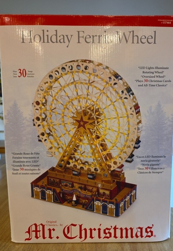 Mr Christmas Animated Holiday Ferris Wheel Lights Music In Original Box 