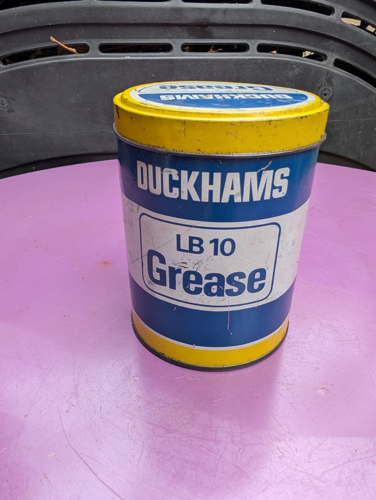 Duckhams LB10 Grease Can Vintage ManCave Auto Jumble Garage Workshop Shed Motor 