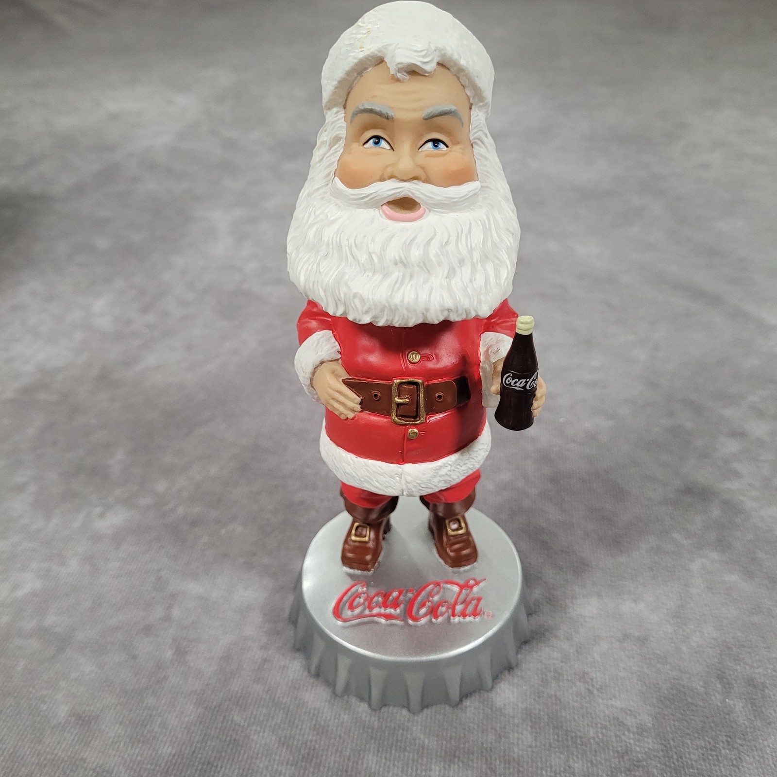 Vintage Coca-Cola Santa Claus Collectible Figurine Red Hardee's Bobble Head Xmas