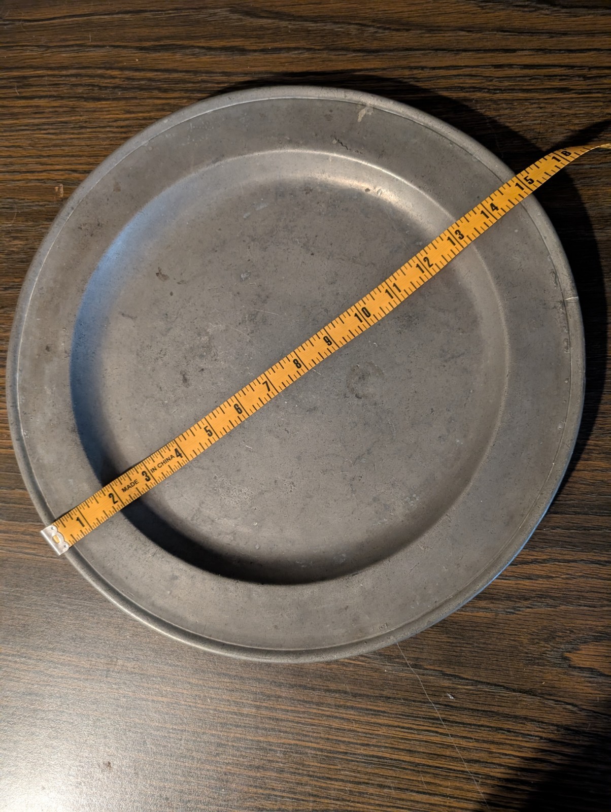 Antique XLarge 1700s Pewter Charger 15\