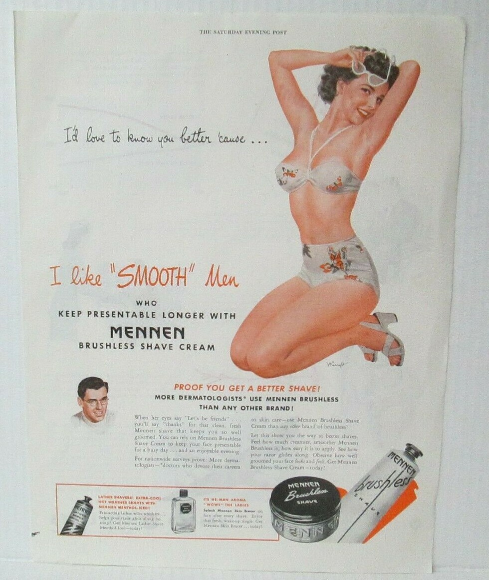 WOMAN SWIMSUIT NORMAN MINGO ART MENNEN Vintage 1940\'s 10\
