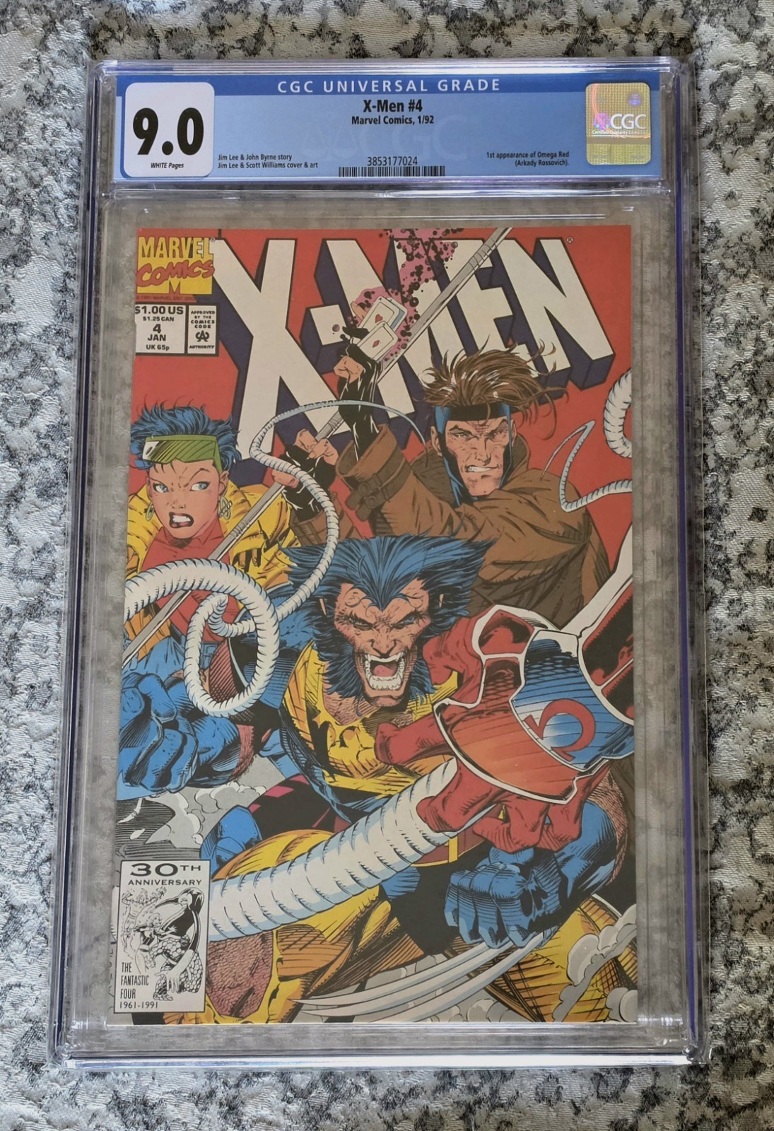 X-Men 4 (Marvel Comics January 1992) Cgc 9.0 First Appearance Of Omega Red X-Men 4 (Marvel Comics January 1992) Cgc 9.0 First Appearance Of Omega Red