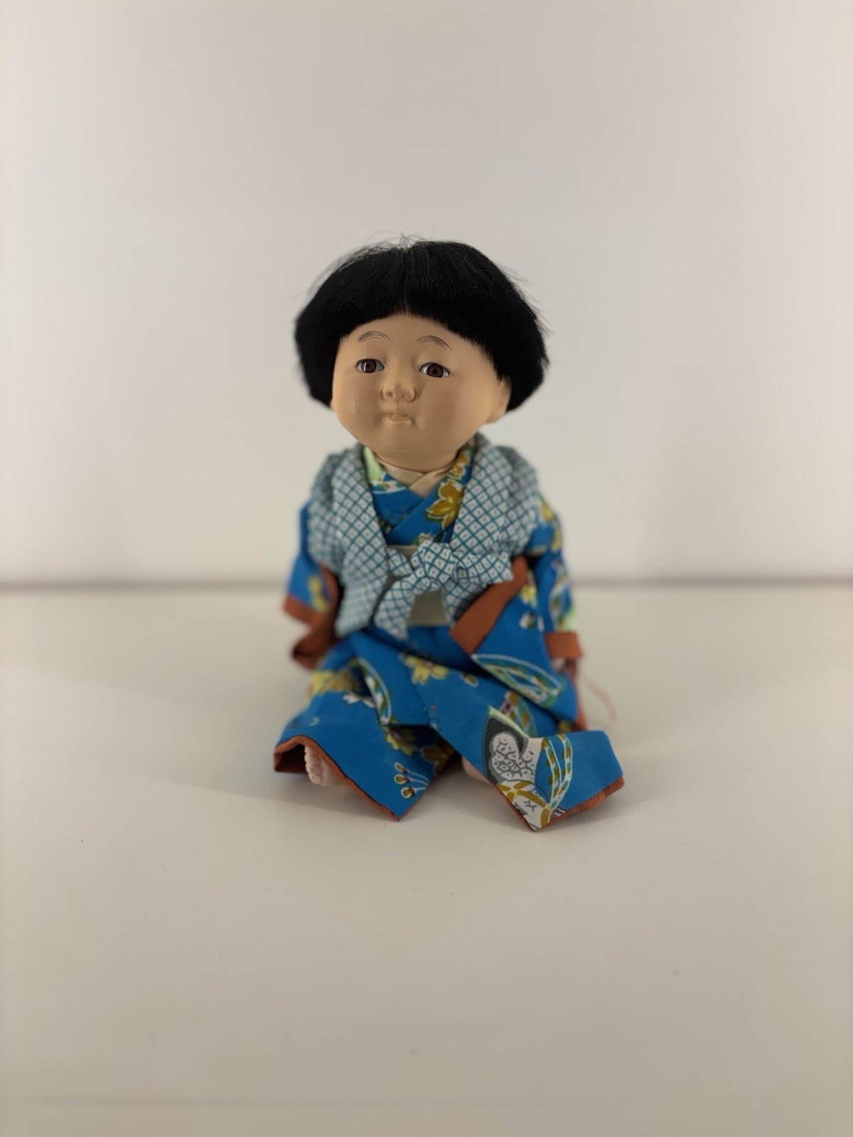 Ichimatsu Doll In Blue Kimono Vintage Japan Ichimatsu Doll In Blue Kimono Vintage Japan