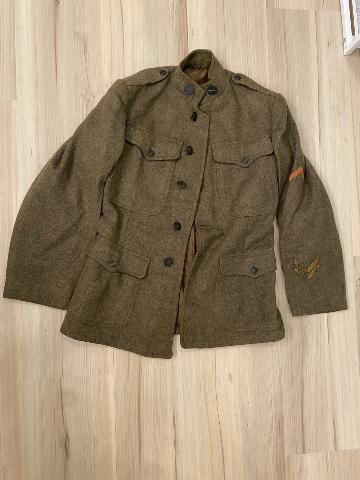 Original WWI US Army Wool M1918 Uniform Tunic Sz 36 Field Artillery WW1