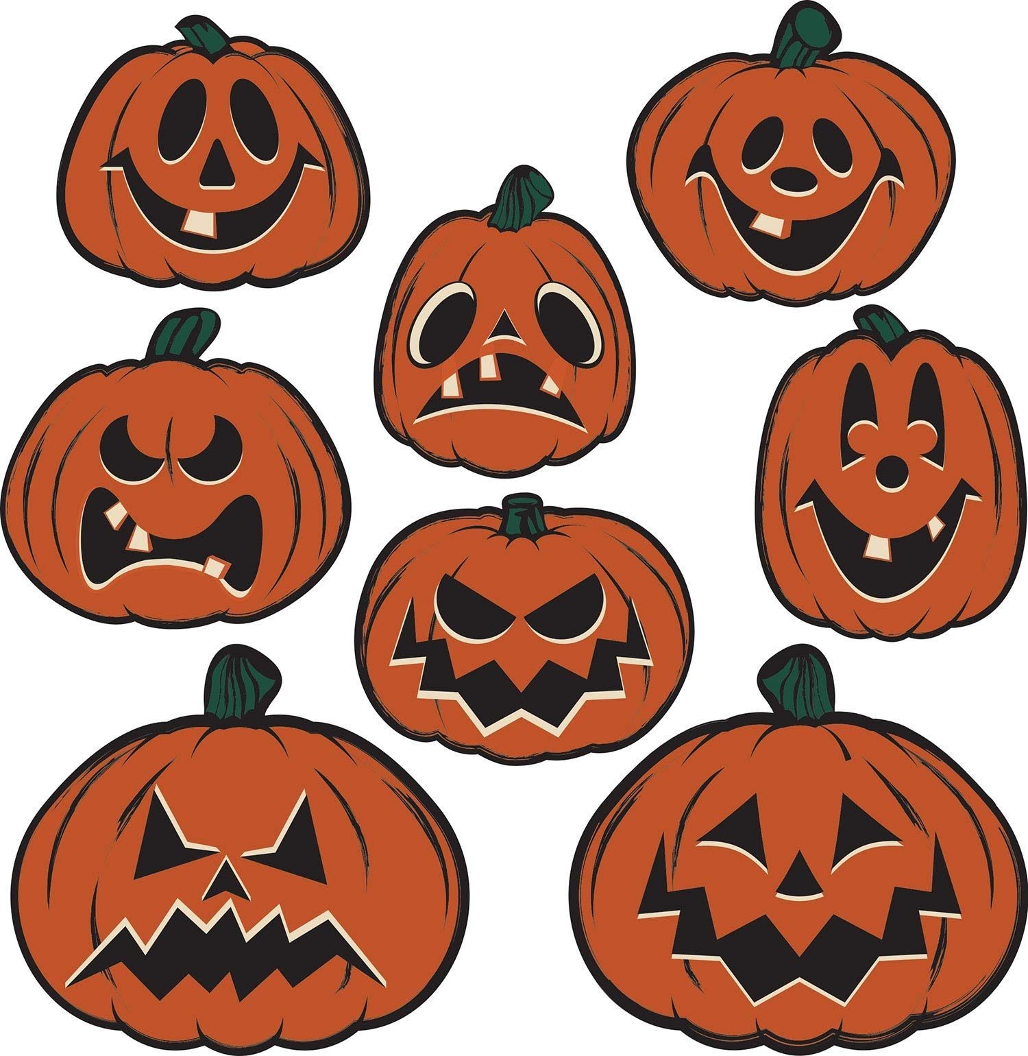 Beistle Vintage Halloween Pumpkin Cutouts Double-Sided 48 Pack Beistle Vintage Halloween Pumpkin Cutouts Double-Sided 48 Pack