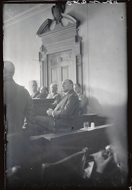 Paul Block Sitting Witness Stand - Paul Block noted newspaper publ - Old Photo