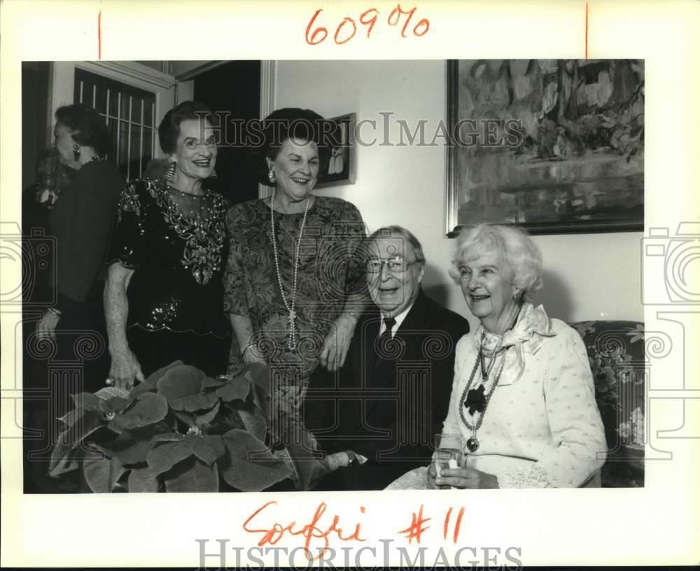 1991 Press Photo Dignitaries attending the Garden Club Event - noc71093 1991 Press Photo Dignitaries attending the Garden Club Event - noc71093
