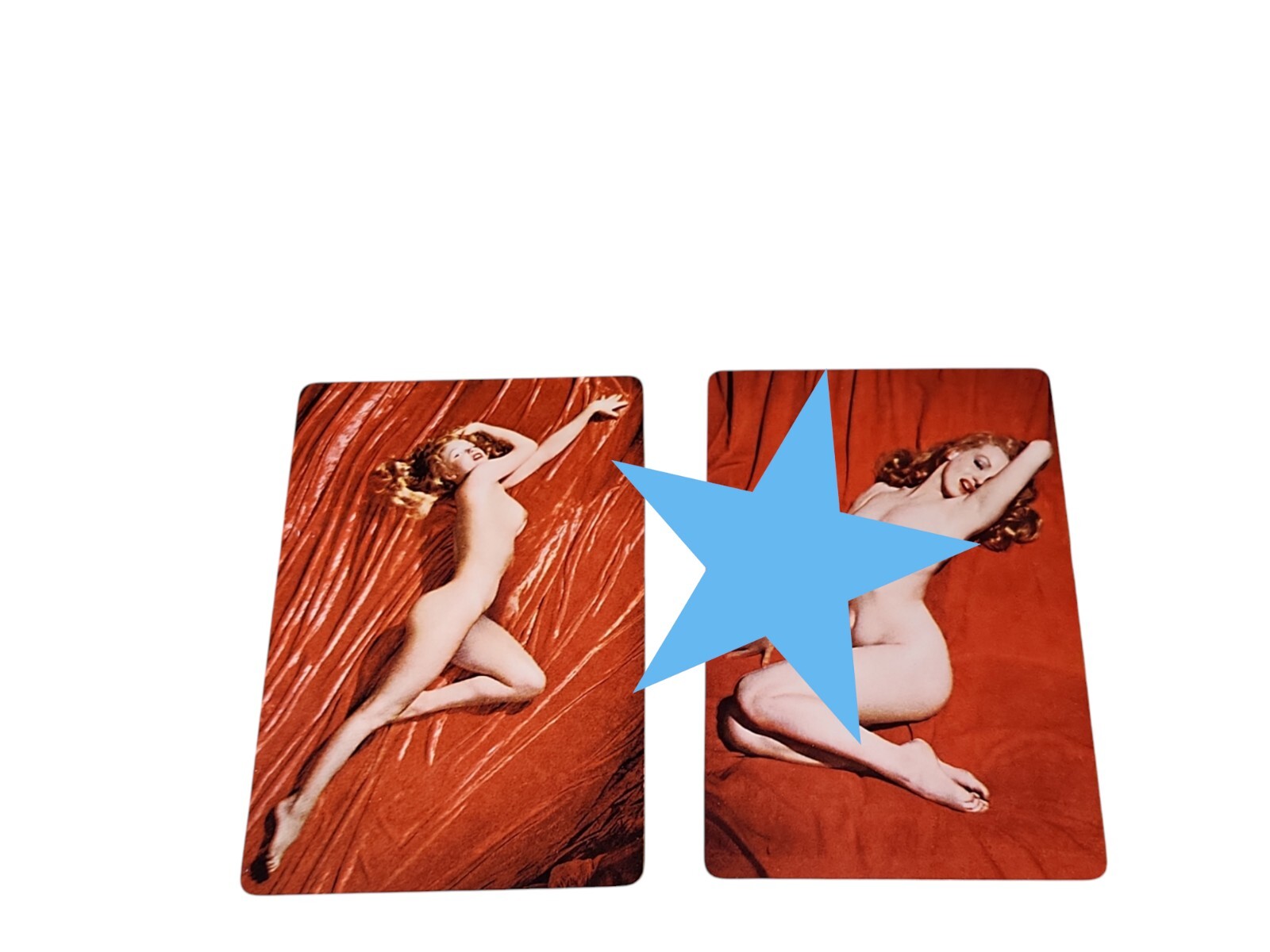 Vintage MARILYN MONROE Pinup Playing Cards 2 Cards Only   NEW Mint Photos 1976 