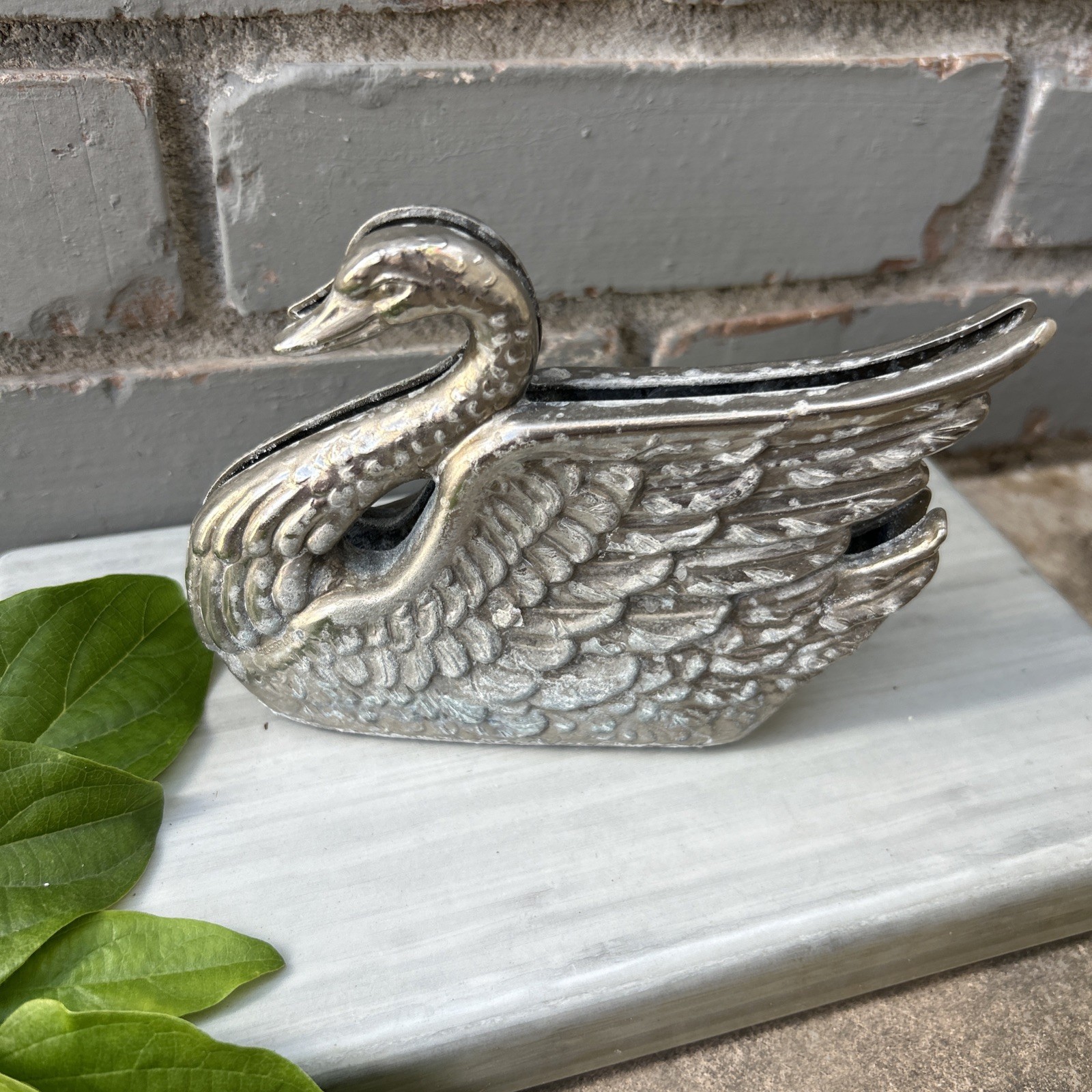 Godinger Vintage Silver Plated Swan Letter Holder