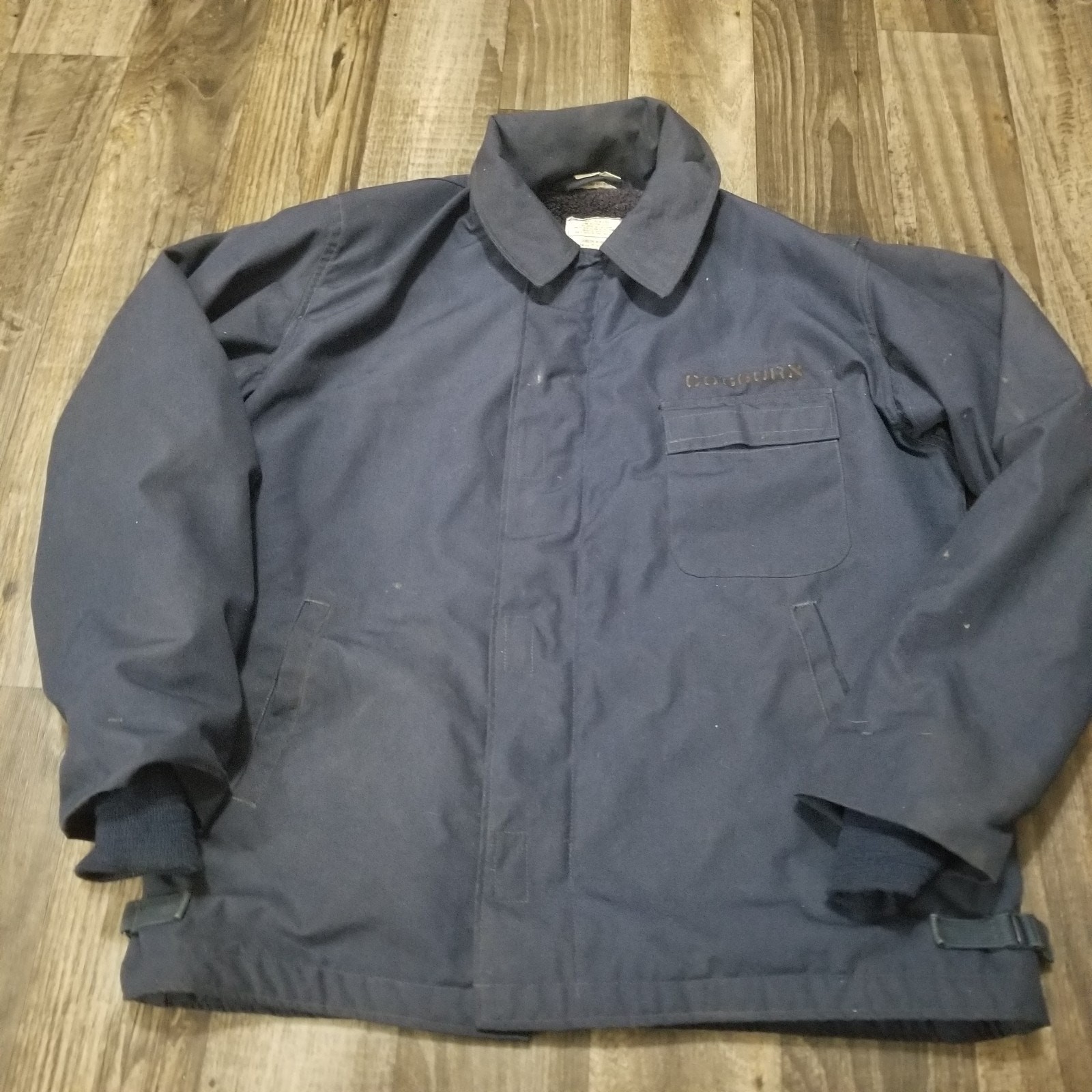 Navy Cold Weather Flame Resistant Fleece Lined Class 1 Deck Jacket Mens Large Navy Cold Weather Flame Resistant Fleece Lined Class 1 Deck Jacket Mens Large