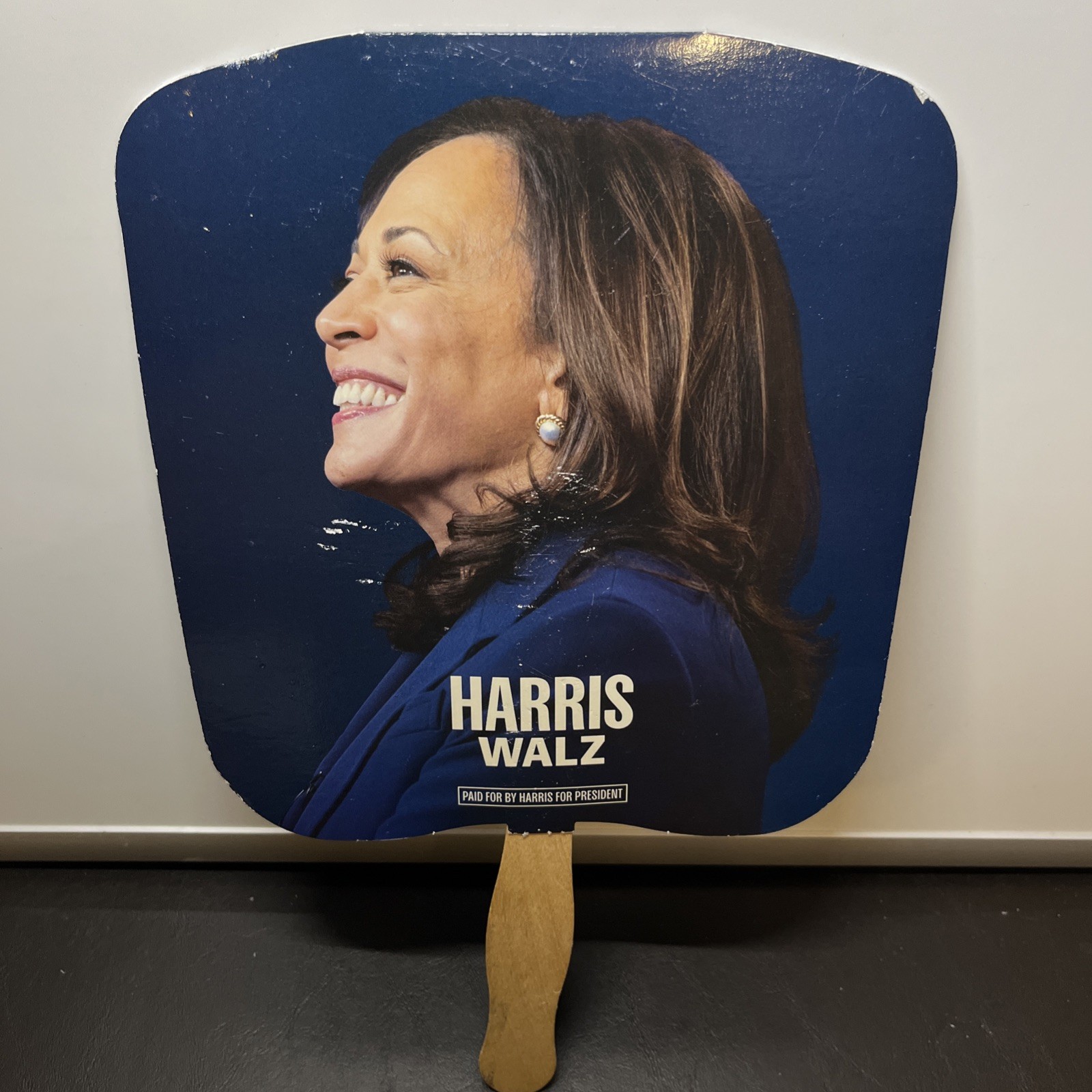 Kamala Harris/Tim Walz Official Campaign hand fan double-sided rare Kamala Harris/Tim Walz Official Campaign hand fan double-sided rare