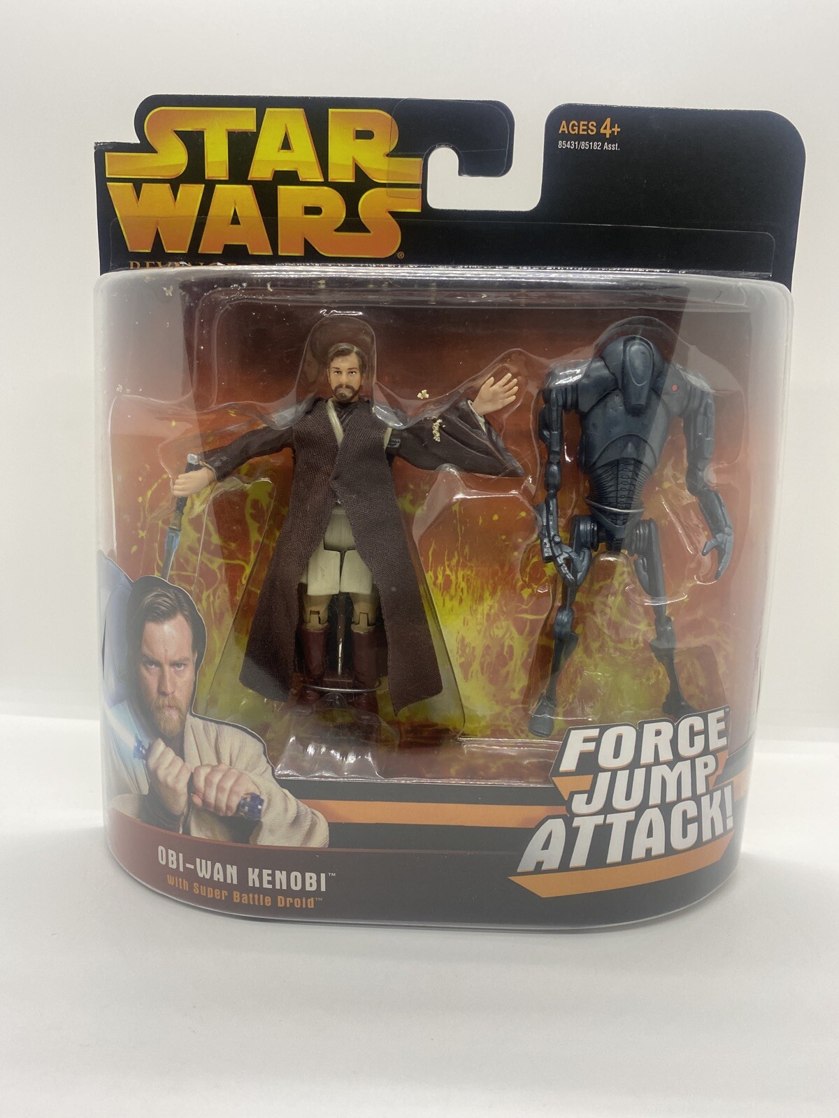 Star Wars Obi-Wan Kenobi ROTS Force Jump Attack Action Figure Hasbro GM2229