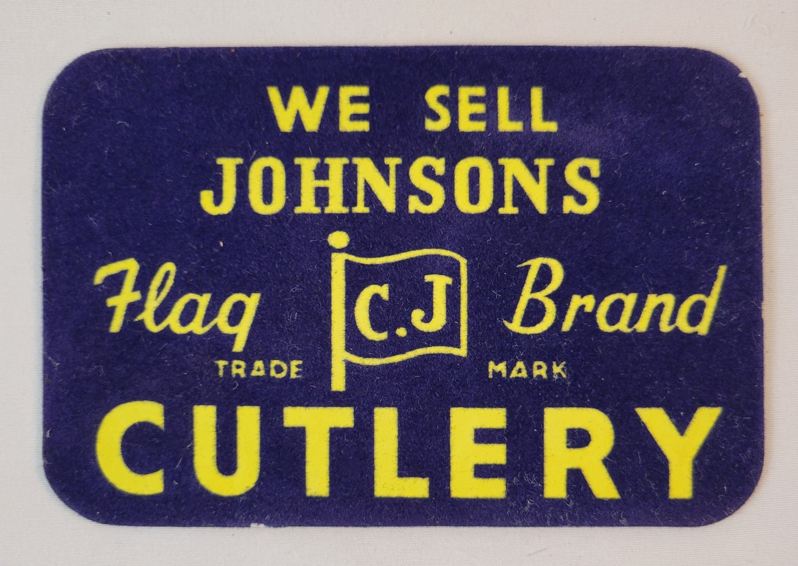 1920s-30s Christopher Johnson & Co. Felt & Cardboard Advertising Counter Display