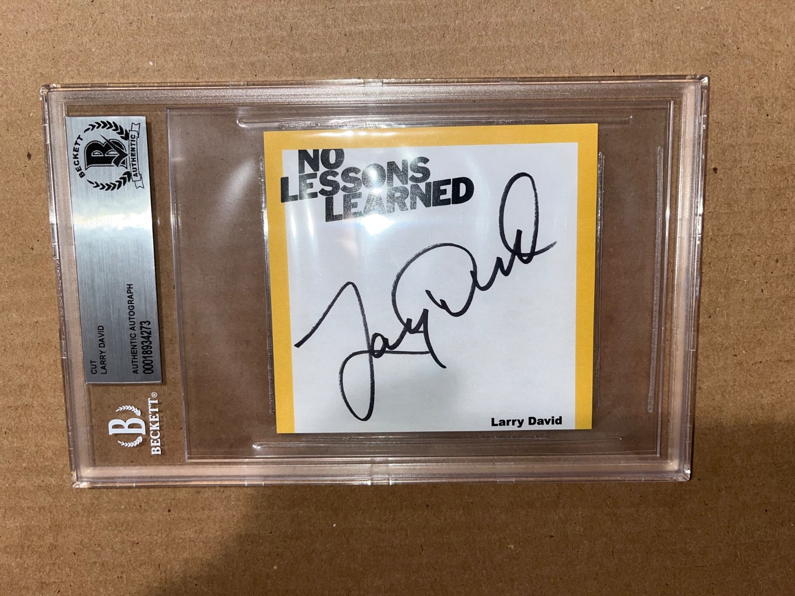 Larry David Signed Autographed Beckett Slab Slabbed Encapsulated Autograph