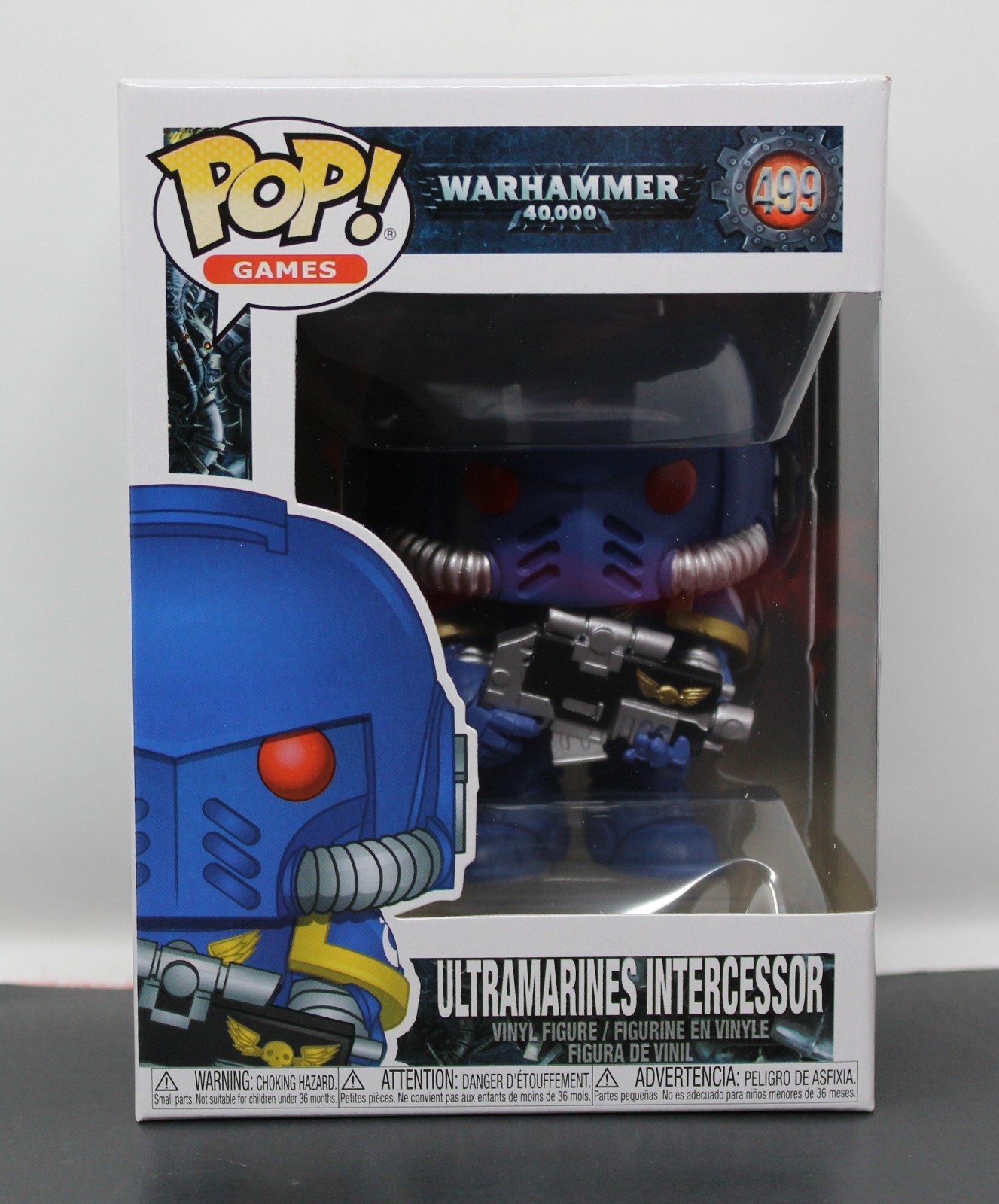 WARHAMMER 40,000 - ULTRAMARINE INTERCESSOR - VAULTED - FUNKO POP w/PROTECTOR WARHAMMER 40,000 - ULTRAMARINE INTERCESSOR - VAULTED - FUNKO POP w/PROTECTOR