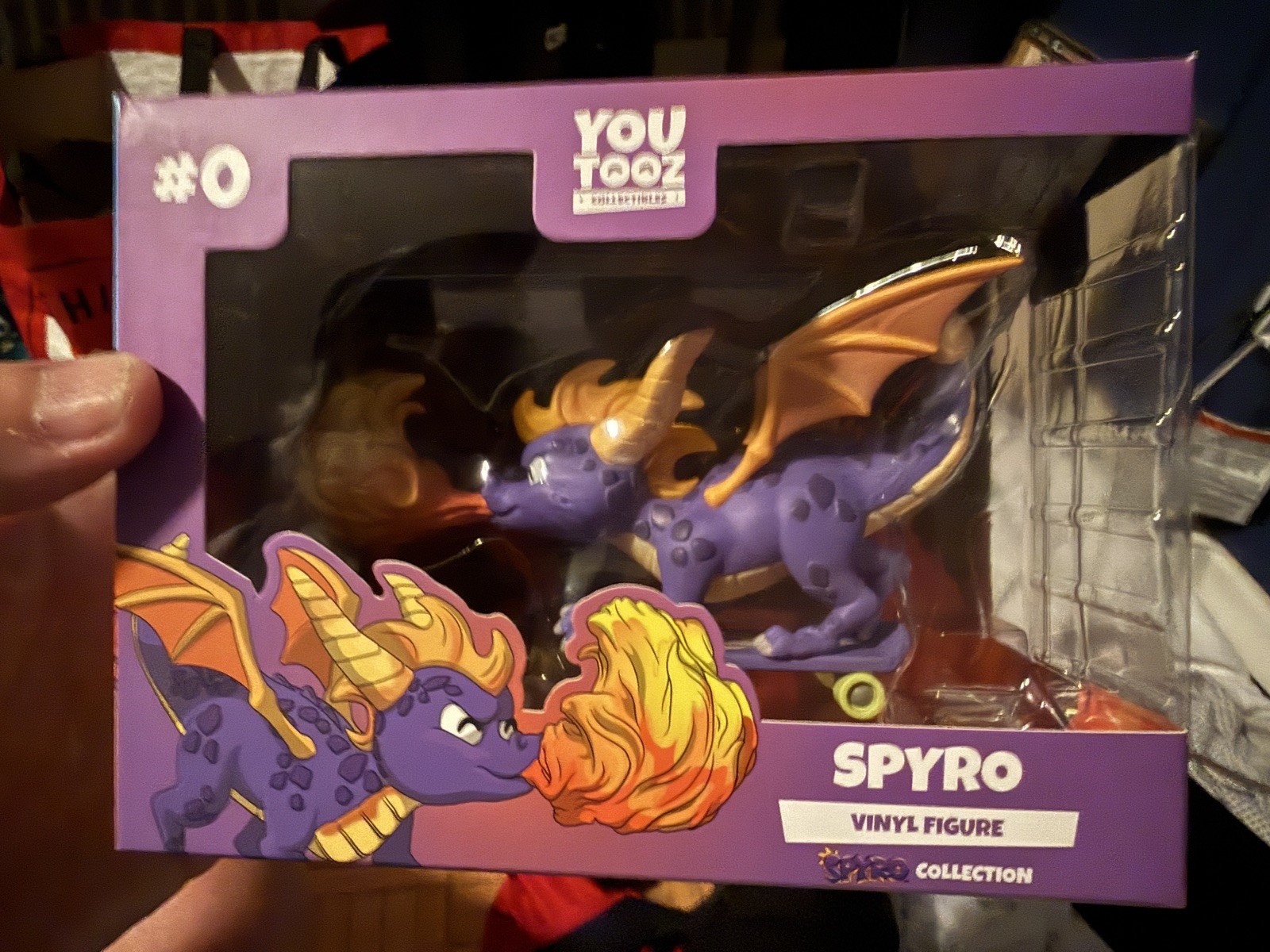 Youtooz Spyro Vinyl Figure #0 Box Sleeve Protector Open Box Complete