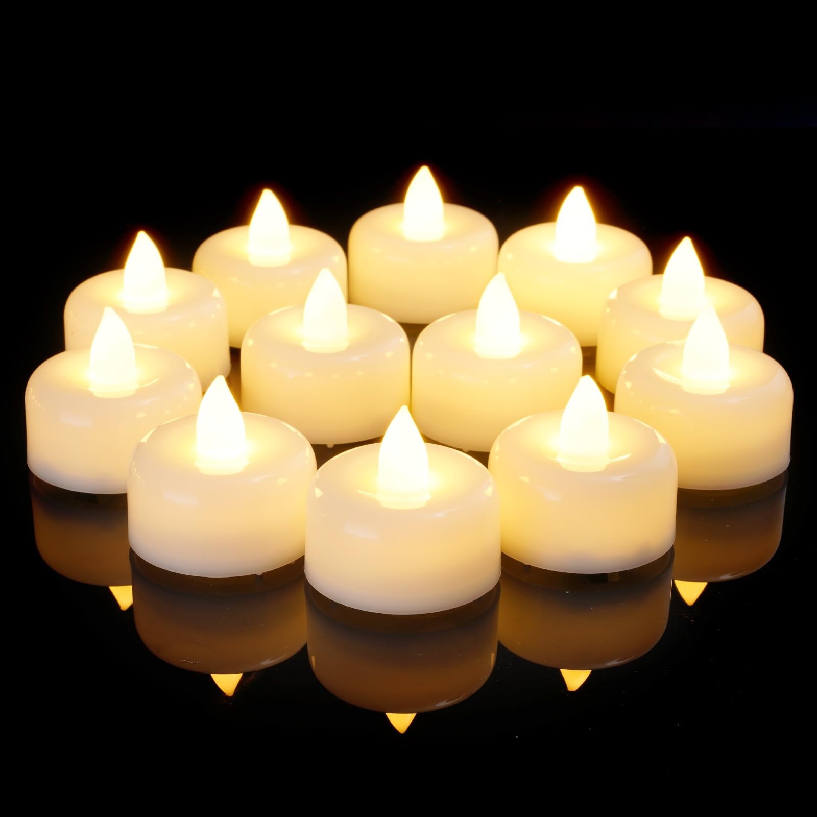 Amagic 50Pack Flameless LED Tea Lights Candles Battery 50 Pack, White Amagic 50Pack Flameless LED Tea Lights Candles Battery 50 Pack, White