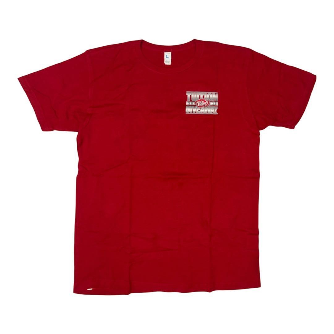 TULTEX Dr Pepper T Shirt Vintage USA 1990s TUITION GIVEAWAY Red Large