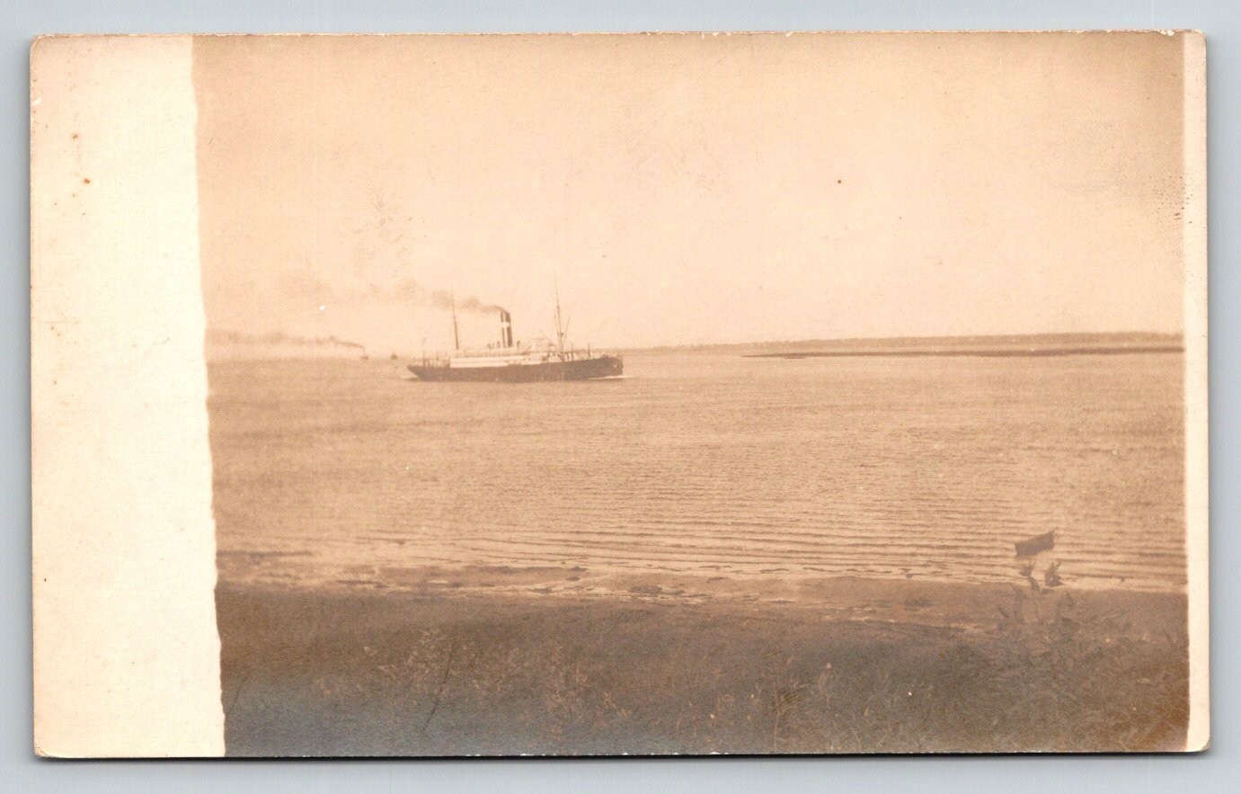 Vintage RPPC Steamship Steamer Boat Waterway AZO Real Photo Postcard c1910s Vintage RPPC Steamship Steamer Boat Waterway AZO Real Photo Postcard c1910s