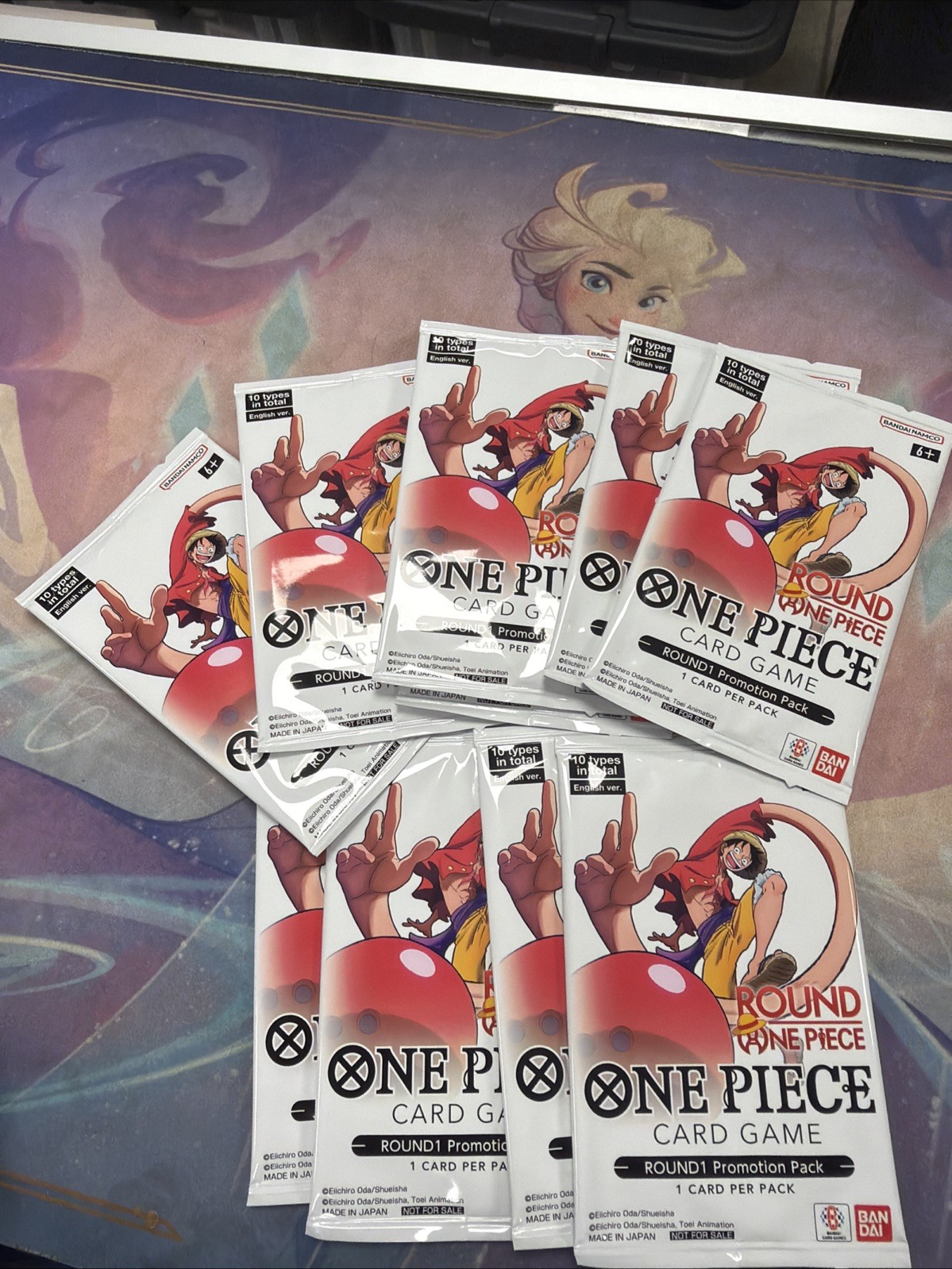 Round 1 x One Piece Trading Card Game Promo Packs - SET OF 10 PACKS Round 1 x One Piece Trading Card Game Promo Packs - SET OF 10 PACKS