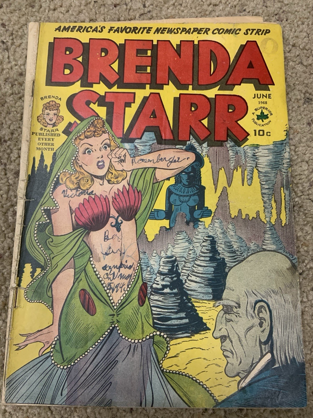 BRENDA STARR v2 #3 1948 Sexy GGA Kamen Cover - Extremely Hard to Find BRENDA STARR v2 #3 1948 Sexy GGA Kamen Cover - Extremely Hard to Find