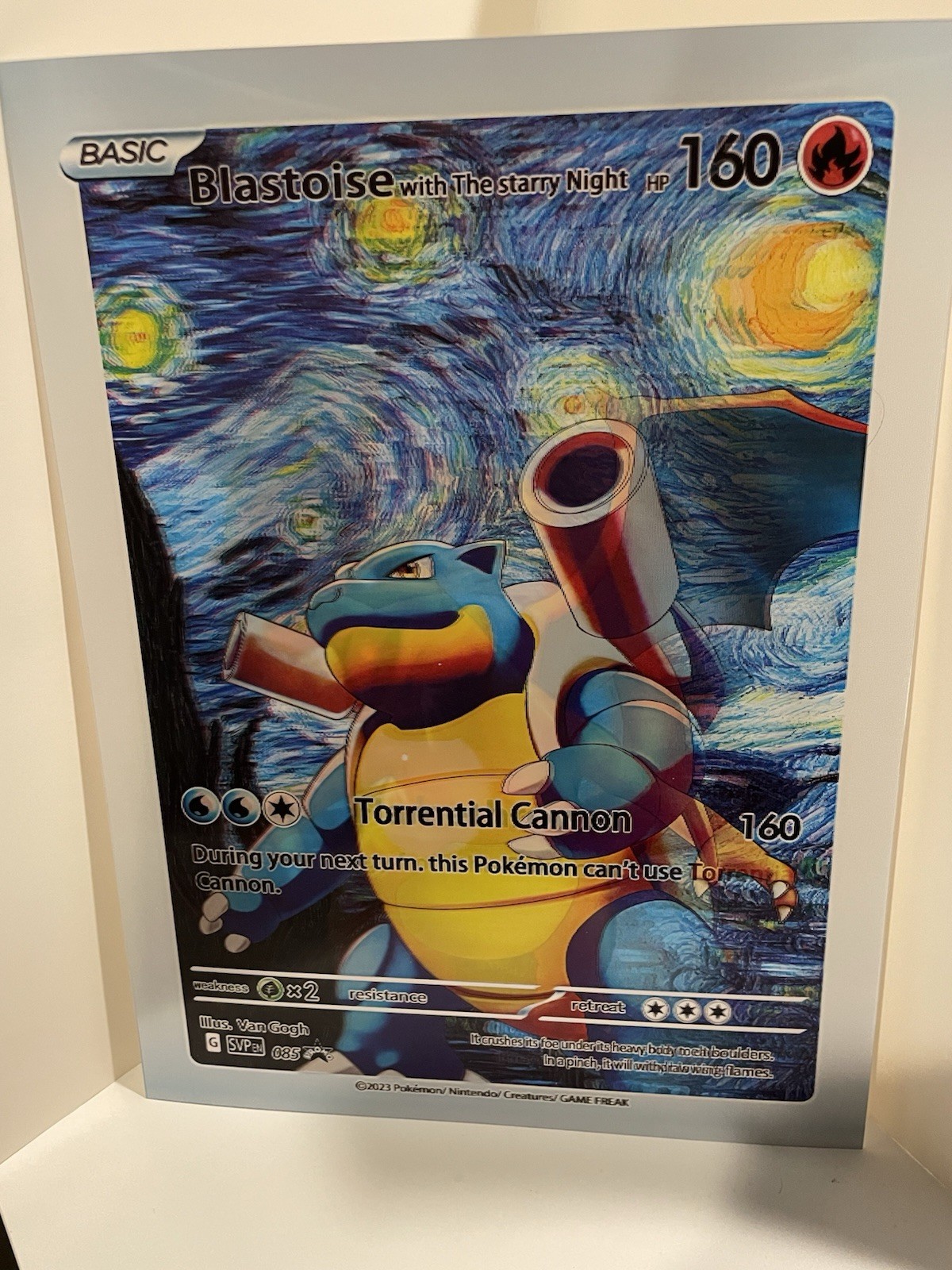 Pokemon Van Gogh Blastoise Charizard Venusaur 3D Holographic Lenticular Poster Pokemon Van Gogh Blastoise Charizard Venusaur 3D Holographic Lenticular Poster