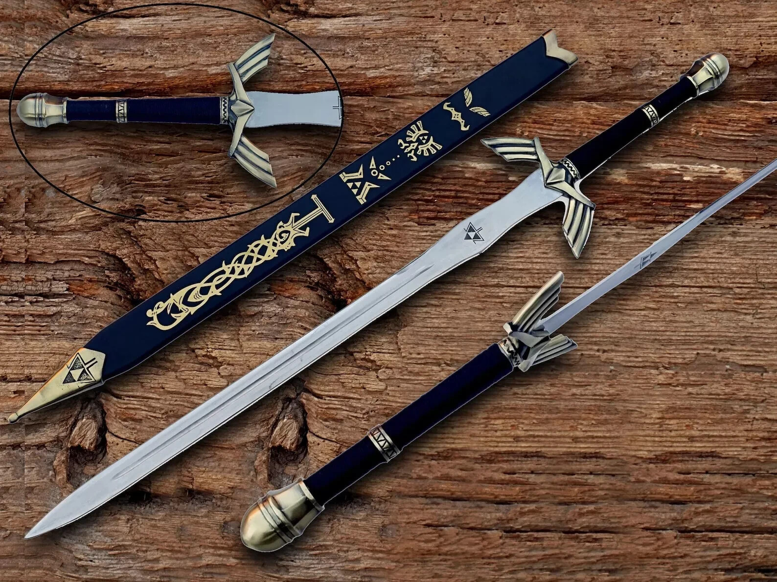 AB Hand Forged Legend Of Zelda Sword Dark Link Master Sword Twilight Sword