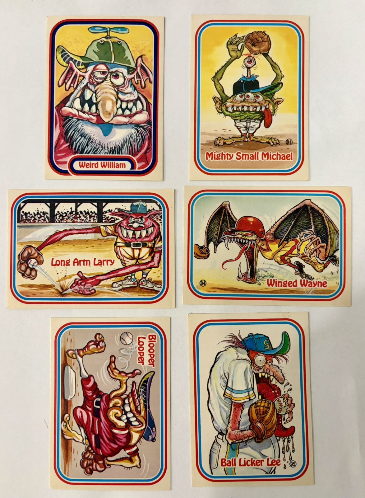 LOT OF 6 - 1988 Leaf Awesome All-Stars 