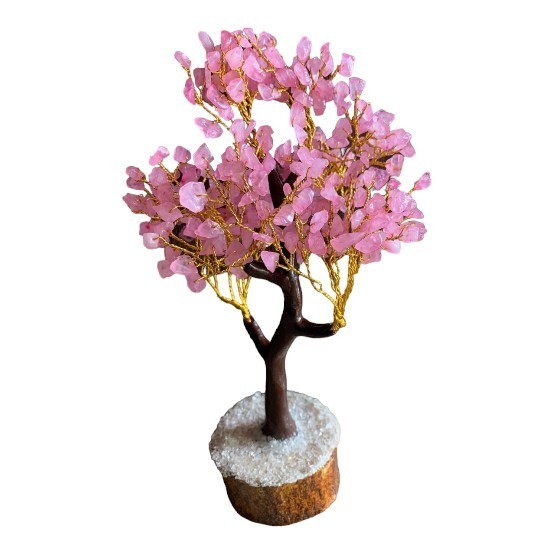 Rose Quartz Gemstone Tree , Crystal for Positive Energy, Money Tree Rose Quartz Gemstone Tree , Crystal for Positive Energy, Money Tree
