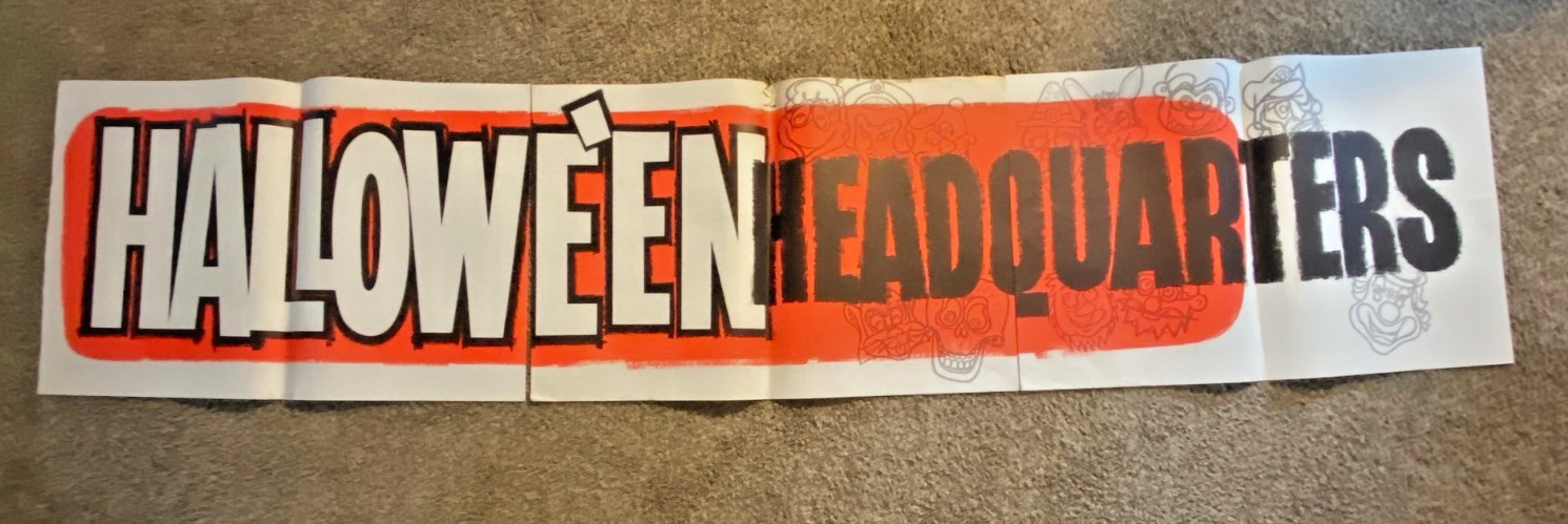 Vintage Ben Franklin 5 and Dime Store 3-part Halloween Window Sign 102 Vintage Ben Franklin 5 and Dime Store 3-part Halloween Window Sign 102