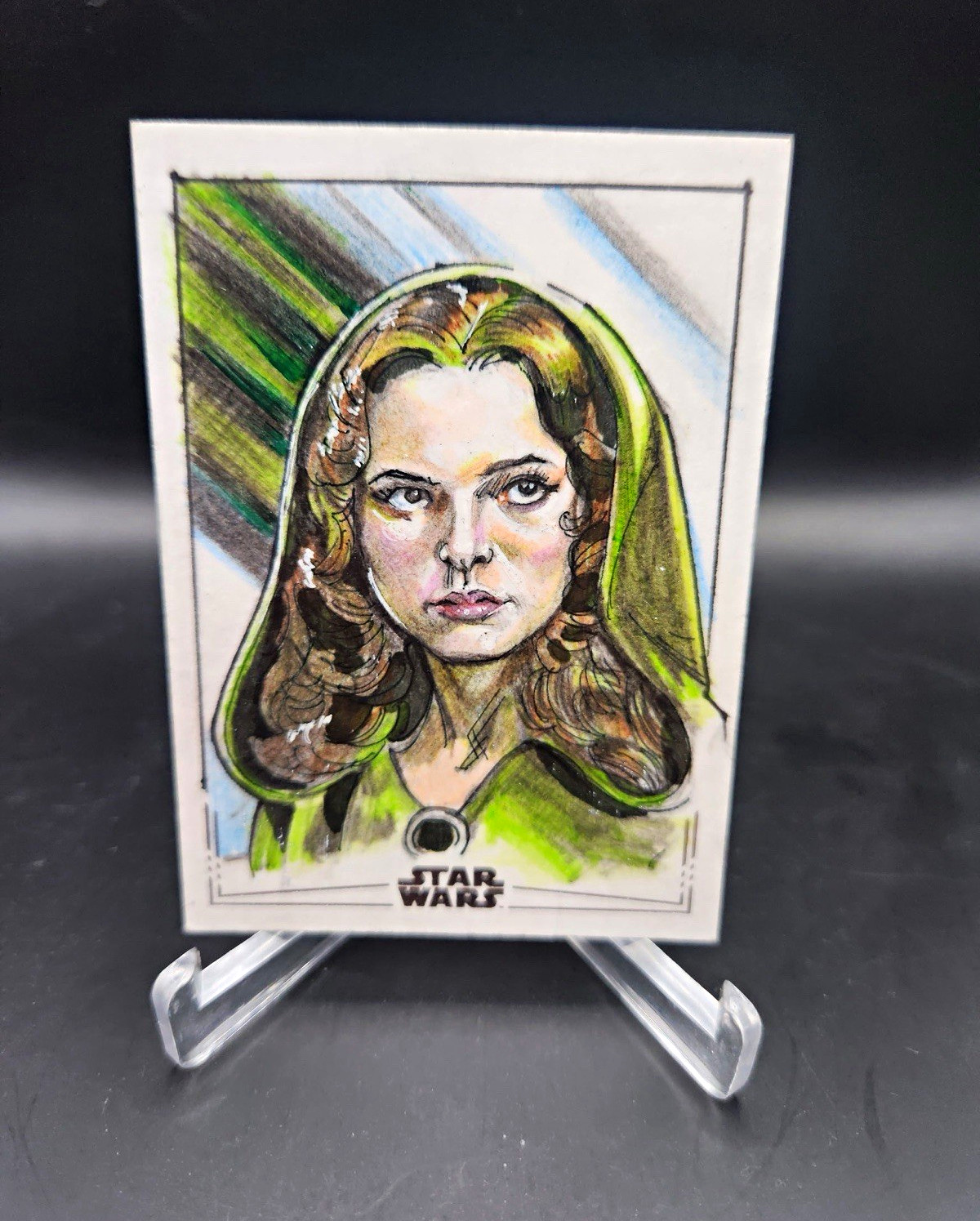 Topps 2026 Chrome Star Wars Padmé Amidala Sketch By BnFer 1/1