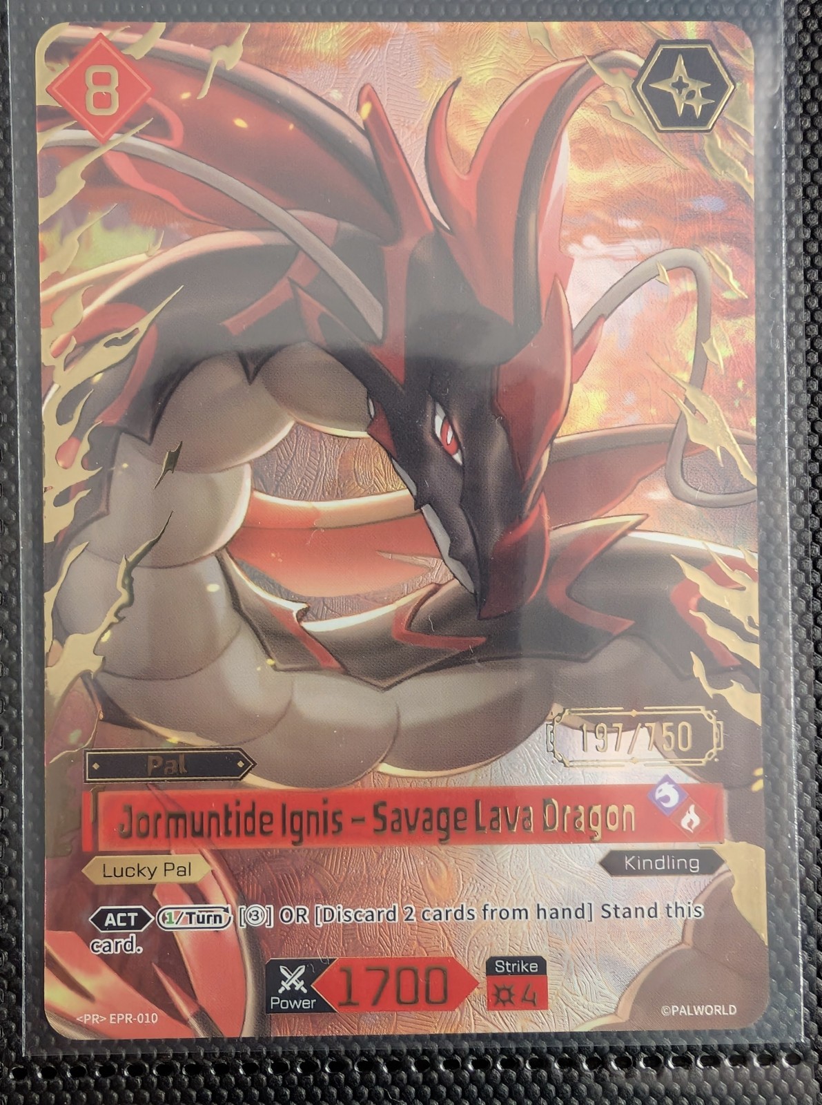Palworld TCG Jormintide Ignis EPR-010 Serialized 197/750 Challengers Cup Promo