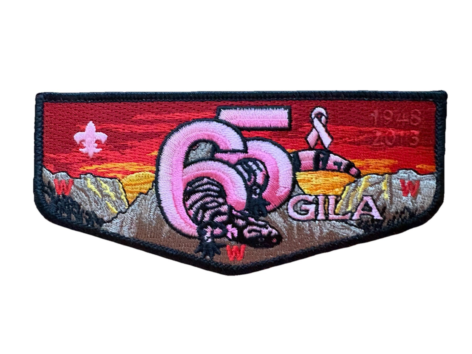 OA 378 Gila 65 years Anniversary Breast Cancer Awareness Flap BSA