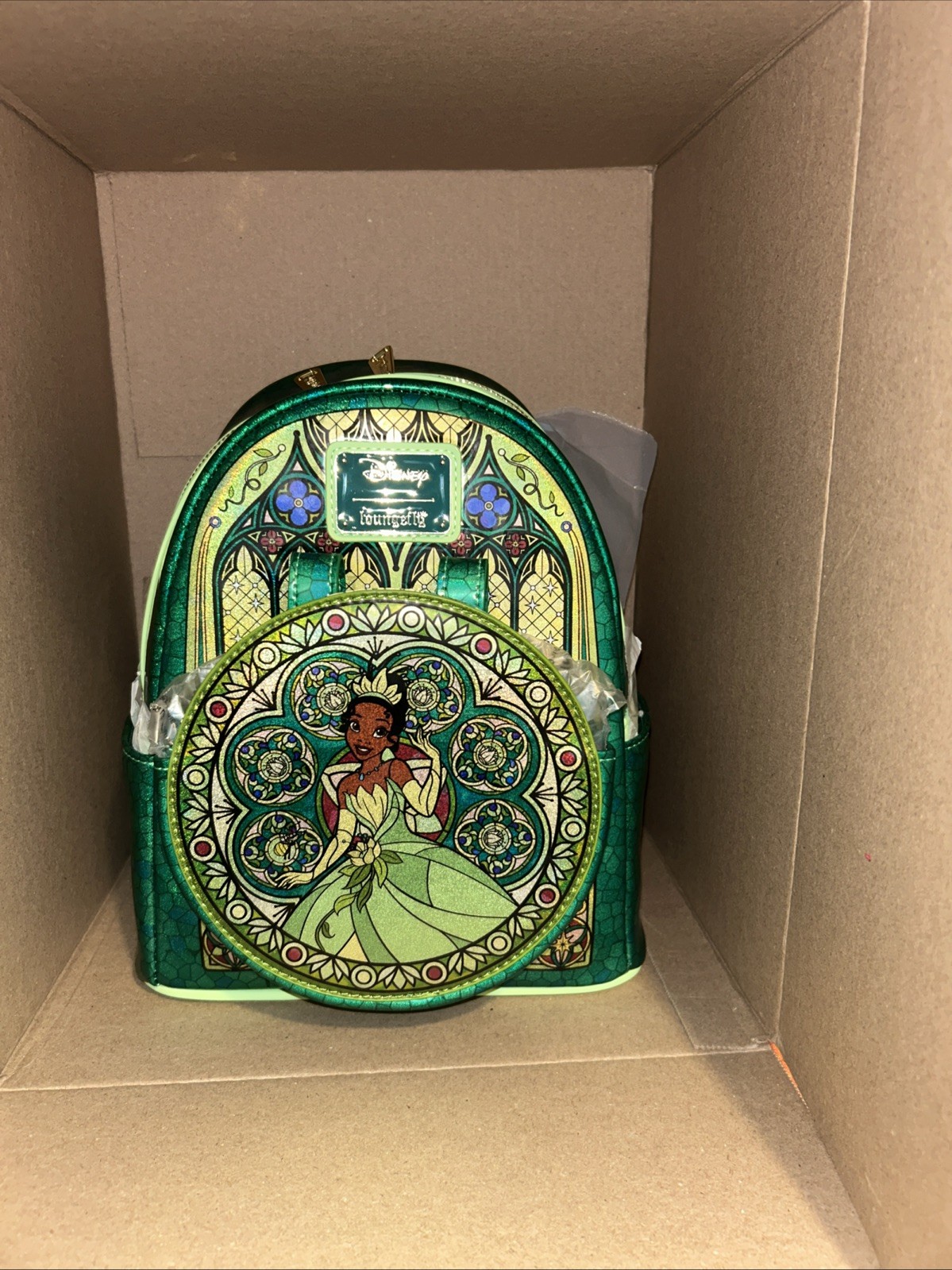 *New* Disney Loungefly Mini Backpack Stained Glass Tiana Princess And The Frog