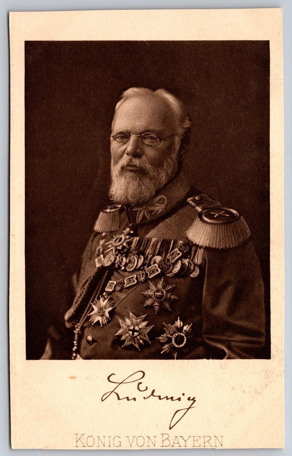 King Ludwig III Konig von Bayern Bavaria Royal Portrait Medals Vintage Postcard King Ludwig III Konig von Bayern Bavaria Royal Portrait Medals Vintage Postcard