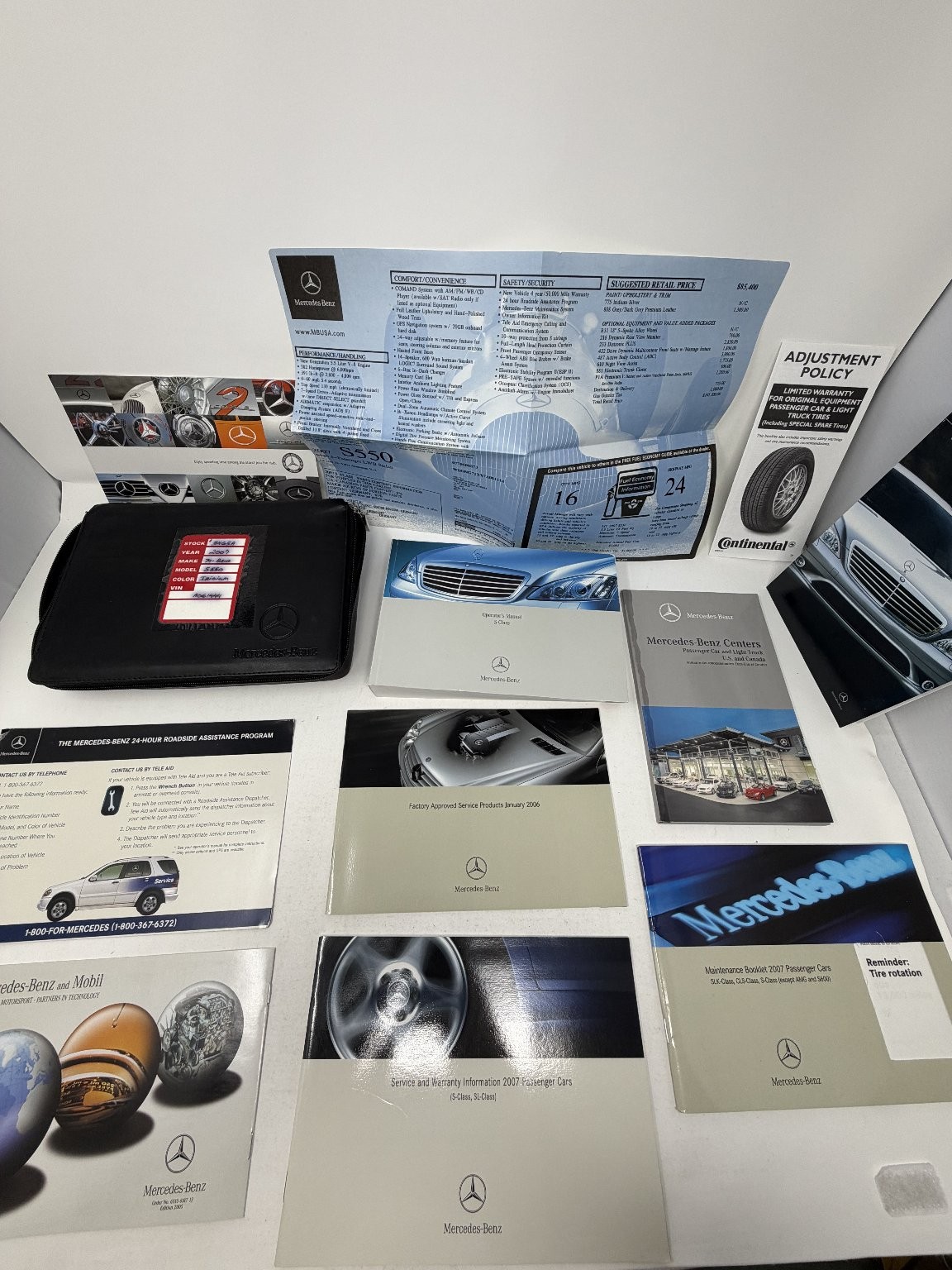 2007 Mercedes-Benz S-Class S550 S600 Owners Manual OEM Set