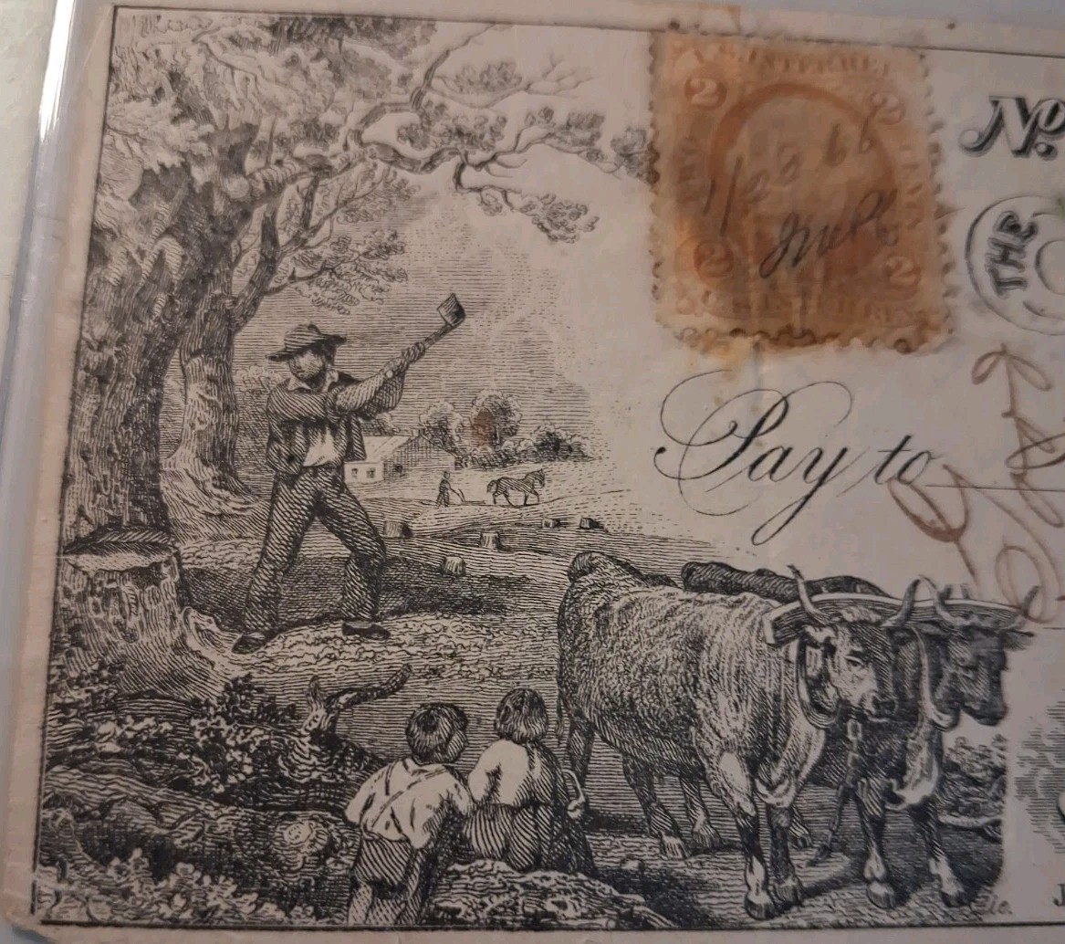 SLING\'S 🪙Post Civil War 1866 National Bank of Delaware at Wilmington Bank Check SLING\'S 🪙Post Civil War 1866 National Bank of Delaware at Wilmington Bank Check