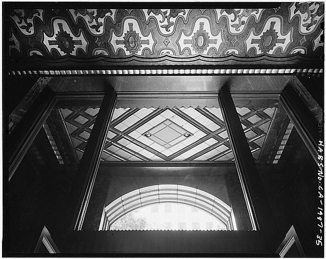 Los Angeles CA Richfield Oil Building Lobby Window Detail 1940s Art Deco