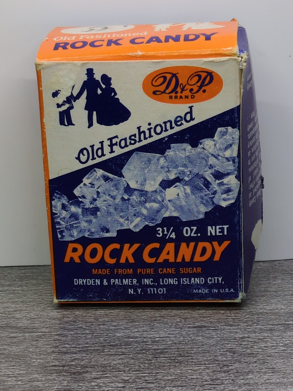 Vintage D&P Dryden & Palmer ROCK CANDY CRYSTALS BOX w/ Crystals Long Island NY Vintage D&P Dryden & Palmer ROCK CANDY CRYSTALS BOX w/ Crystals Long Island NY
