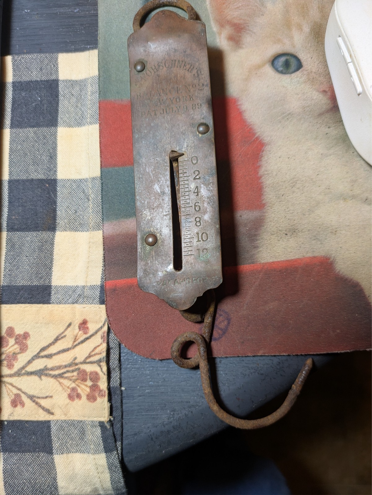 VINTAGE-PAT.JULY 9TH 1889-[C,FORSCHNERS] BALANCE#2 SCALE-12POUNDS-NEW YORK