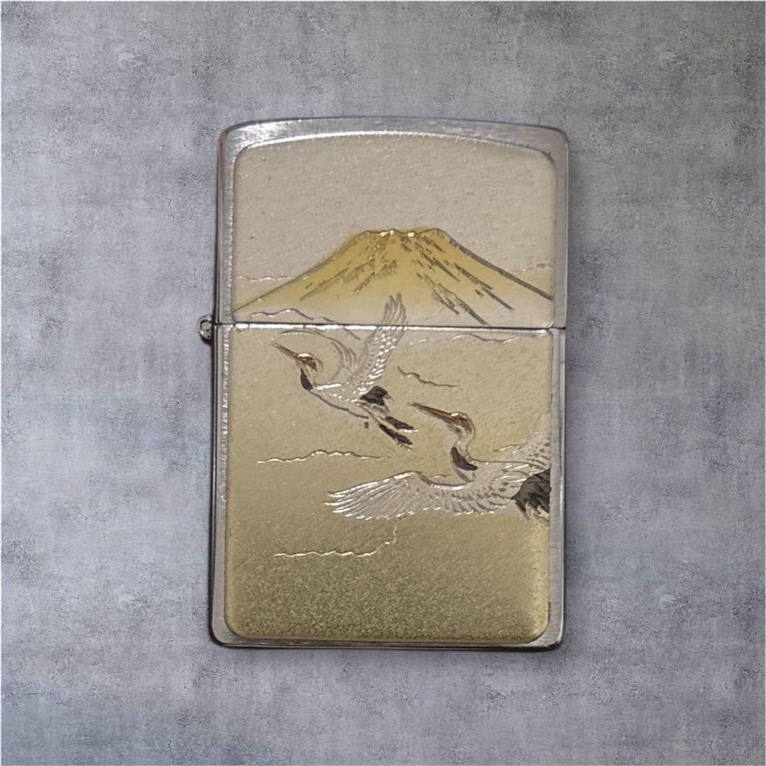 ZIPPO Lighter – Japanese Style: Mt. Fuji and Cranes