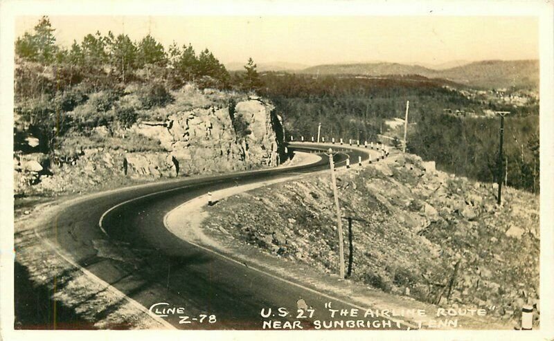 Tennessee Sunbright Cline Airline Route 1940s Historic Old Photo
