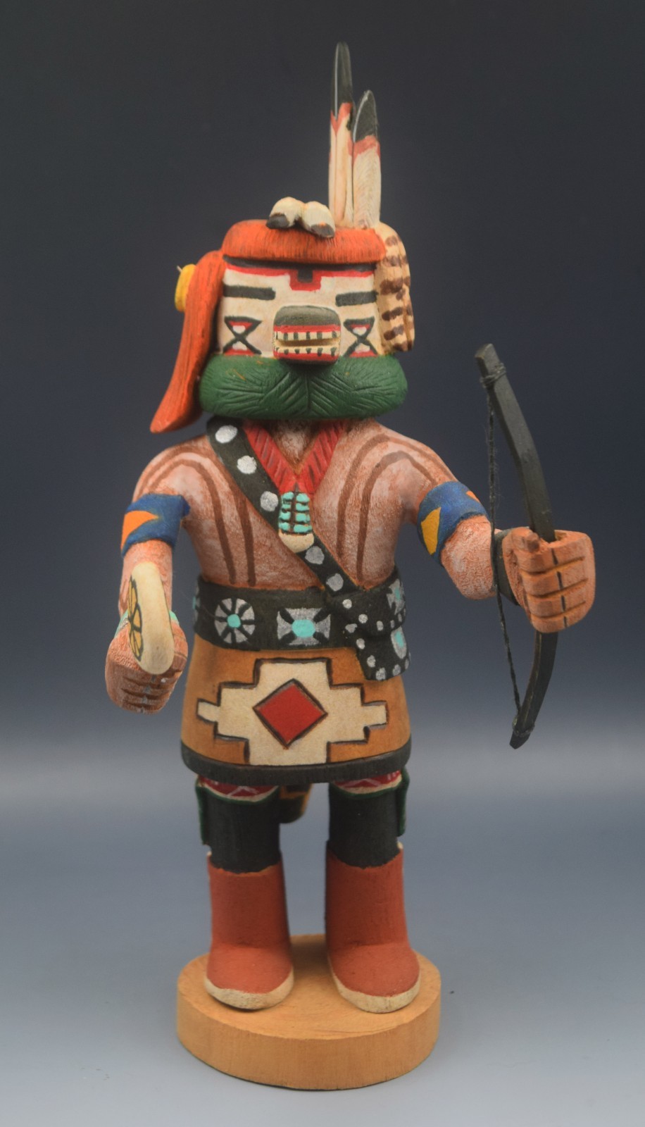 HOPI NIHIYO-K KACHINA DOLL SIGNED SHIRLEY ADAMS Polacca AZ 2003 WOOD CARVING 9\ HOPI NIHIYO-K KACHINA DOLL SIGNED SHIRLEY ADAMS Polacca AZ 2003 WOOD CARVING 9\